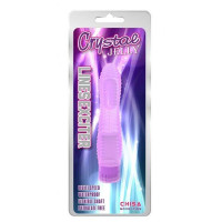 Вібратор рельєфний Chisa Crystal Jellie Lines Exciter на батарейках, фіолетовий