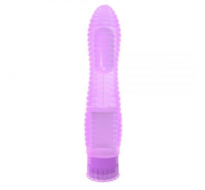 Вибратор рельефный Chisa Crystal Jellie Lines Exciter на батарейках, фиолетовый