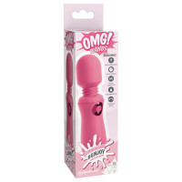 Вібратор мікрофон Pipedream OMG! Wands #Enjoy, з гнучкою головкою, рожевого кольору, 15 х 4 см