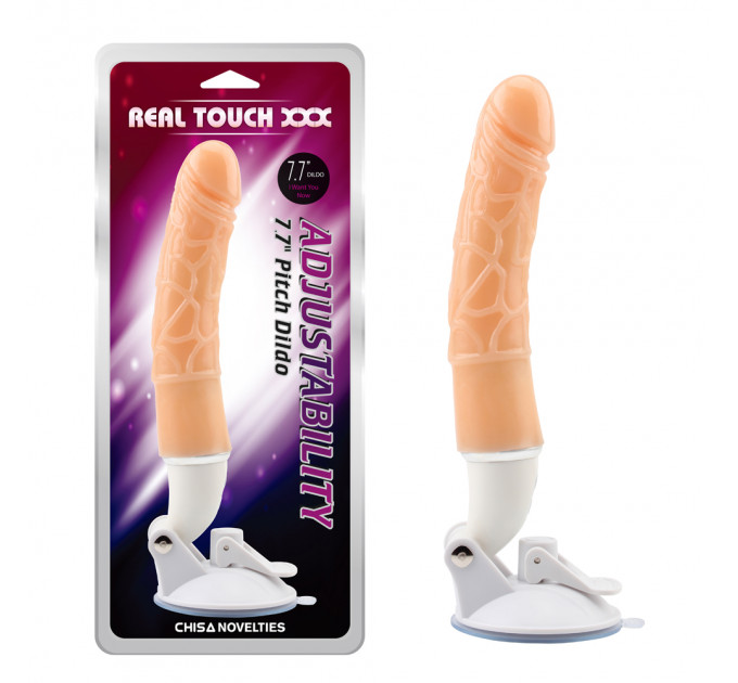 Вибратор реалистичный на присоске Chisa Real Touch XXX Adjustability Pitch Dildo, бежевый