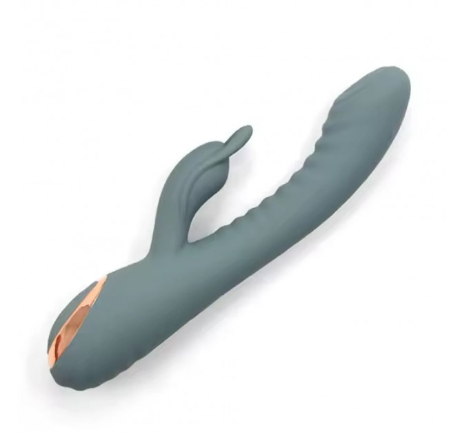 Вибратор с рифмингом для точки G и клиторальным отростком Sweet Em Velvet Lure. зеленый