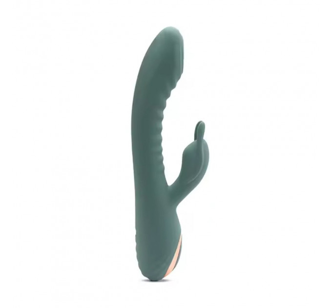 Вибратор с рифмингом для точки G и клиторальным отростком Sweet Em Velvet Lure. зеленый