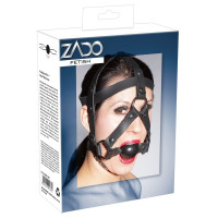 Маска-кляп унисекс Zado Fetish, кожа, черный
