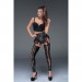 Пояс для чулок спандекс+гипюр F143 Noir Handmade S