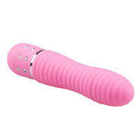 Вібратор ребристий Love Diamond Vibrator рожевий, 11.4 см