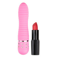 Вібратор ребристий Love Diamond Vibrator рожевий, 11.4 см
