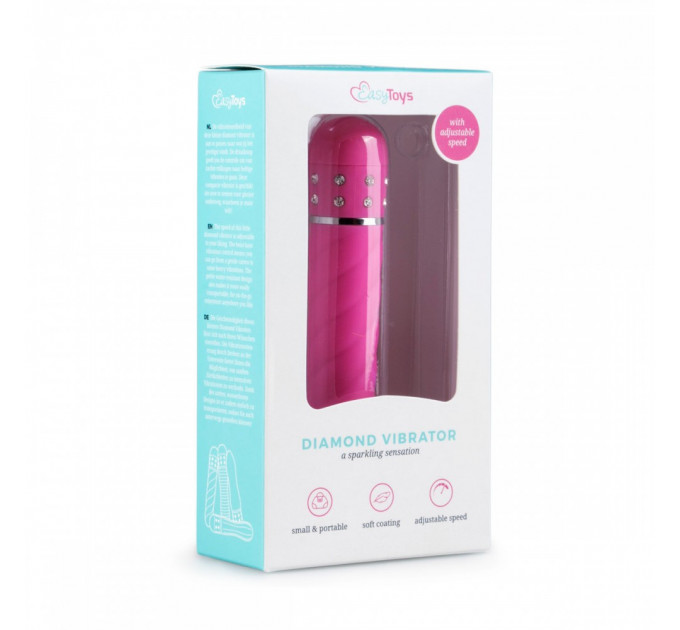 Вибратор ребристый Love Diamond Vibrator розовый, 11.4 см