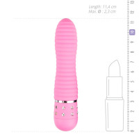 Вібратор ребристий Love Diamond Vibrator рожевий, 11.4 см