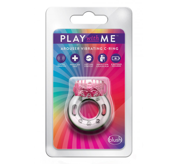 Ерекційне віброкільце PLAY WITH ME AROUSER VIBRATING C-RING PINK