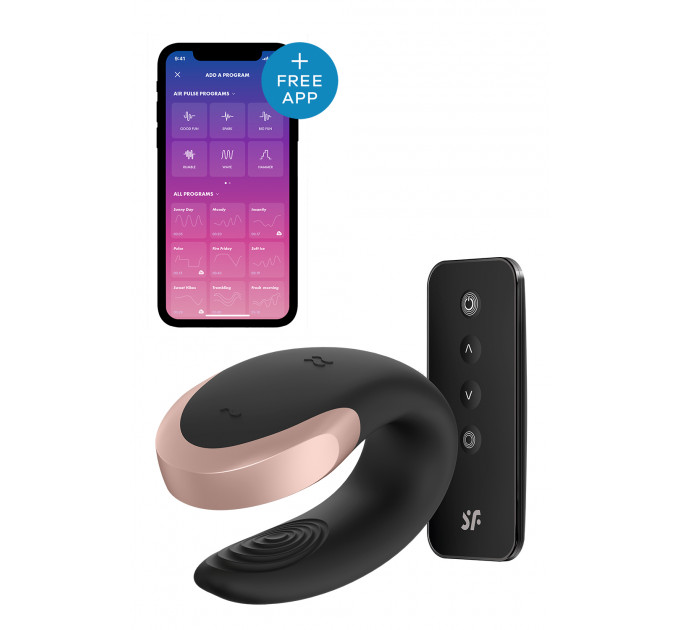 T360145 Люксовый Smart вибратор для пар Satisfyer DOUBLE LOVE BLACK