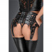 Пояс для чулок спандекс+гипюр F143 Noir Handmade S