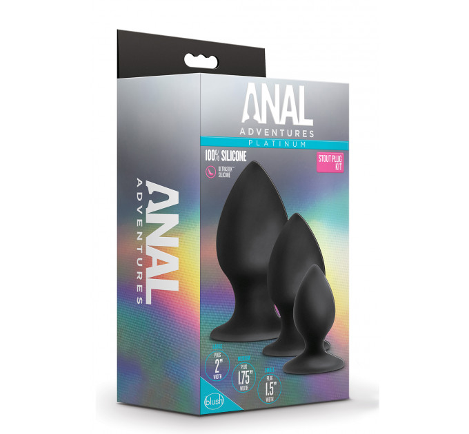 Набор анальных пробок Blush Anal Adventures Platinum Silicone Anal Stout Plug