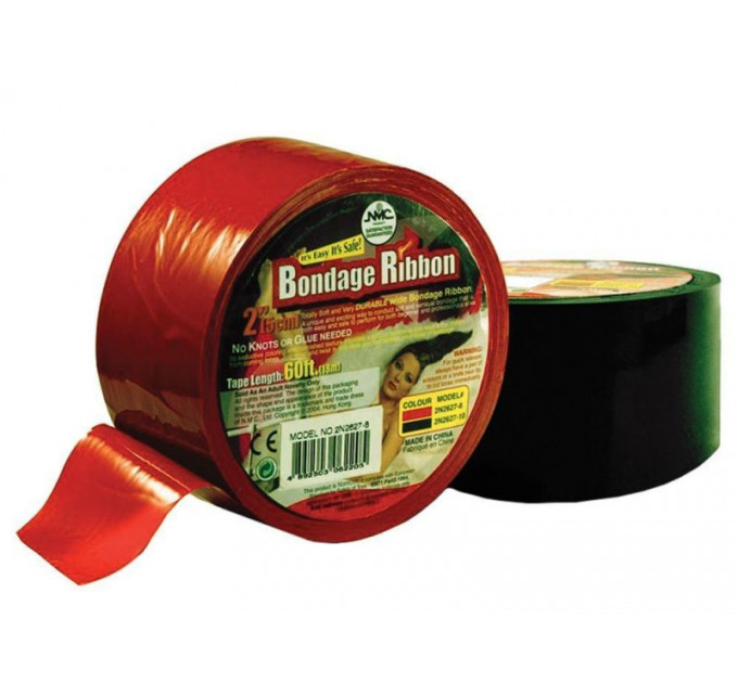 Бондажная пленка — клеящаяся Bondage Ribbon: 5cm/18mtr, RED