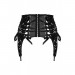 Пояс для чулок спандекс+гипюр F143 Noir Handmade S