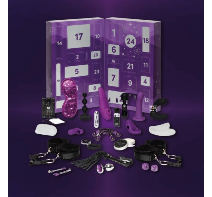 Адвент календар (24 предмети) Lovehoney Couple's Advent Calendar Фіолетовий