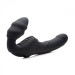 Жіночий вібрострапон Slim Rider Ribbed Ribbed Vibrating Silicone Strapless Strap On, чорний