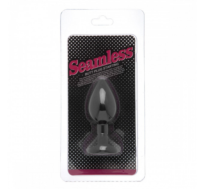Анальна пробка Black Silicone Heart Violet S