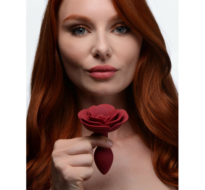 Анальна пробка силикон роза Master Series Booty Bloom Silicone Anal Plug With
