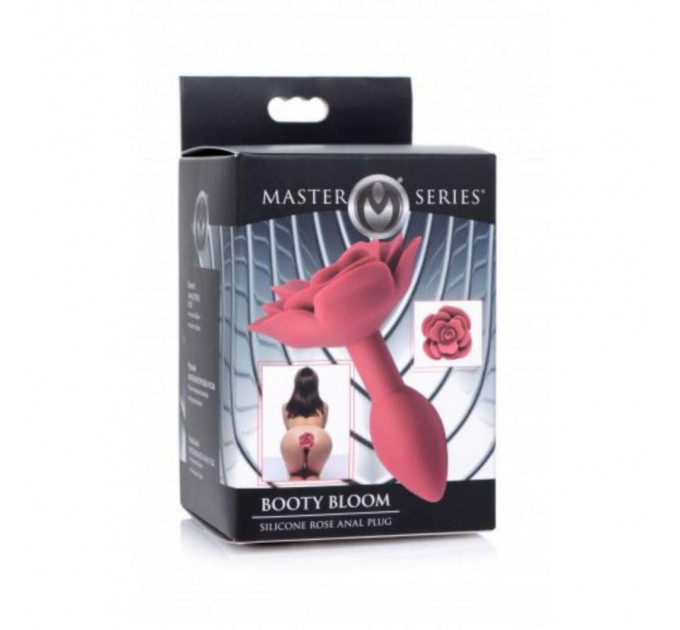 Анальна пробка силикон роза Master Series Booty Bloom Silicone Anal Plug With