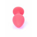 Анальна пробка з каменем Plug-Jewellery Red Silicon PLUG Medium- Blue Diamond розмір М