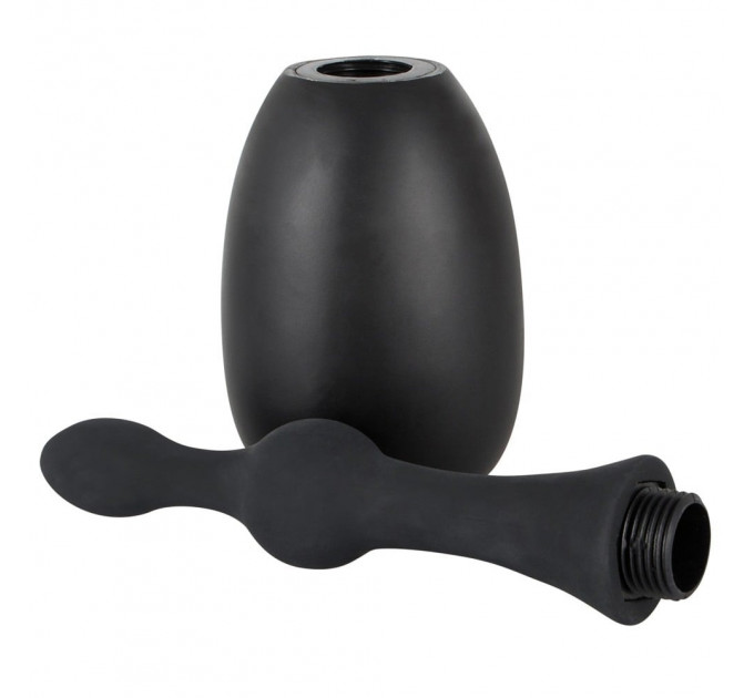 Анальный душ из медицинского силикона Black Velvets Douche, черный, Small