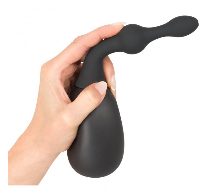 Анальный душ из медицинского силикона Black Velvets Douche, черный, Small