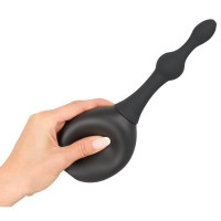 Анальный душ из медицинского силикона Black Velvets Douche, черный, Small