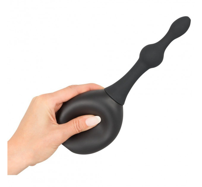 Анальный душ из медицинского силикона Black Velvets Douche, черный, Small