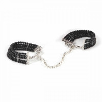 Браслети-наручники PLASIR Nacre чорні перли Bijoux Indiscrets