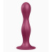 Фалоімітатор вагінально-анальний з обтяженими кульками Satisfyer Double Ball-R, бордовий