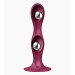Фалоімітатор вагінально-анальний з обтяженими кульками Satisfyer Double Ball-R, бордовий
