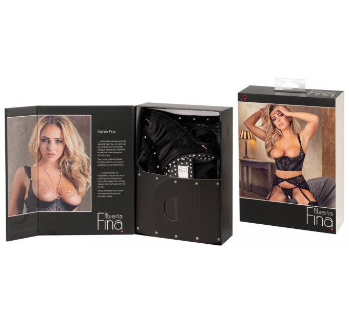 Комплект белья из трех предметов из кружева и бархата Shelf Bra Set 85B/L Shelf Bra Set 85B/L