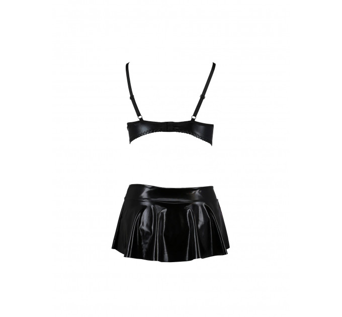 Комплект белья со стрингами из латекса black S/M DEBY SET - Passion