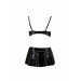 Комплект белья со стрингами из латекса black S/M DEBY SET - Passion