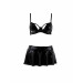 Комплект белья со стрингами из латекса black S/M DEBY SET - Passion
