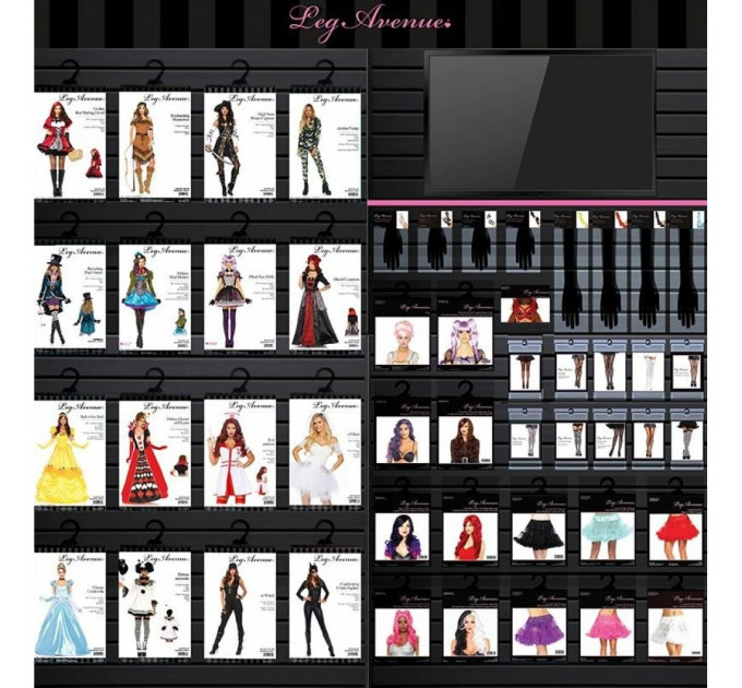 Костюм черниці Leg Avenue Sultry Sinner 3 предмети, чорний з білим, S