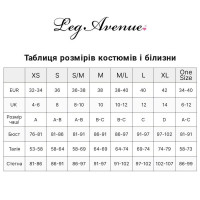 Костюм черниці Leg Avenue Sultry Sinner 3 предмети, чорний з білим, S