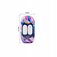 Мастурбатор хай-тек Venus-X Egg VIOLET двосторонній рельєф, білий, фіолетовий, 13.1 х 6.5 см.