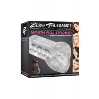 Мастурбатор реалістичний Рот із язичком Zero Tolerance Mouth Full, прозорий