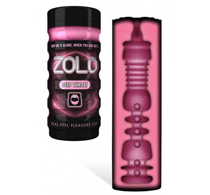 Мастурбатор с имитацией глубокого горла Zolo Deep Throat Cup, розовый