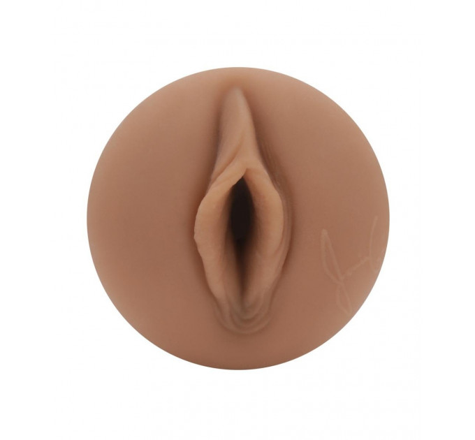 Мастурбатор вагина Fleshlight Janice Griffith в колбе, реалистичный из киберкожи, бежевый
