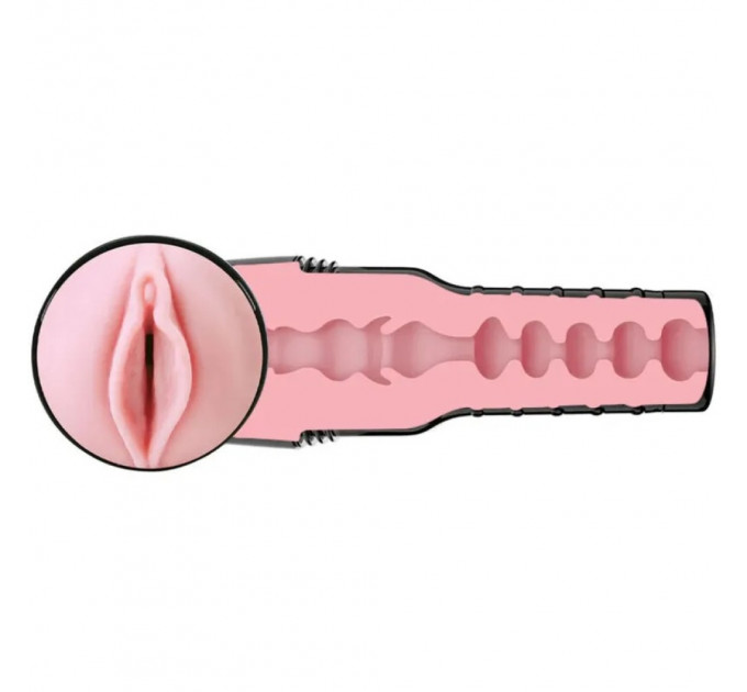 Мастурбатор вагина в колбе Fleshlight Pink Lady Mini-Lotus, с рельефом, киберкожа, бежевый