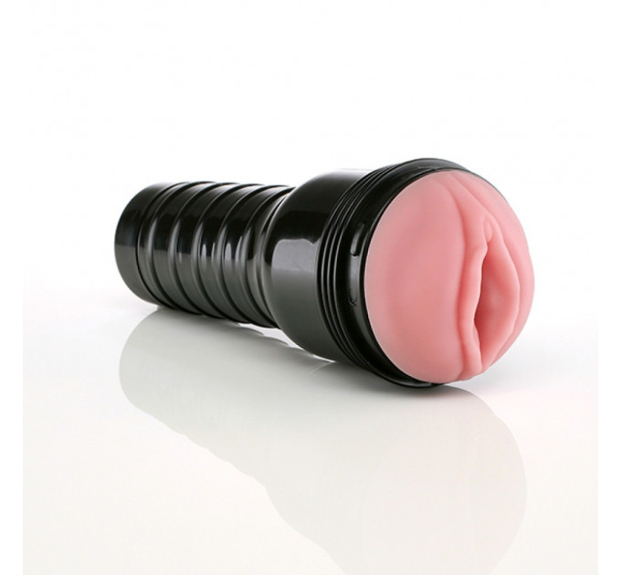 Мастурбатор вагина в колбе Fleshlight Pink Lady Mini-Lotus, с рельефом, киберкожа, бежевый