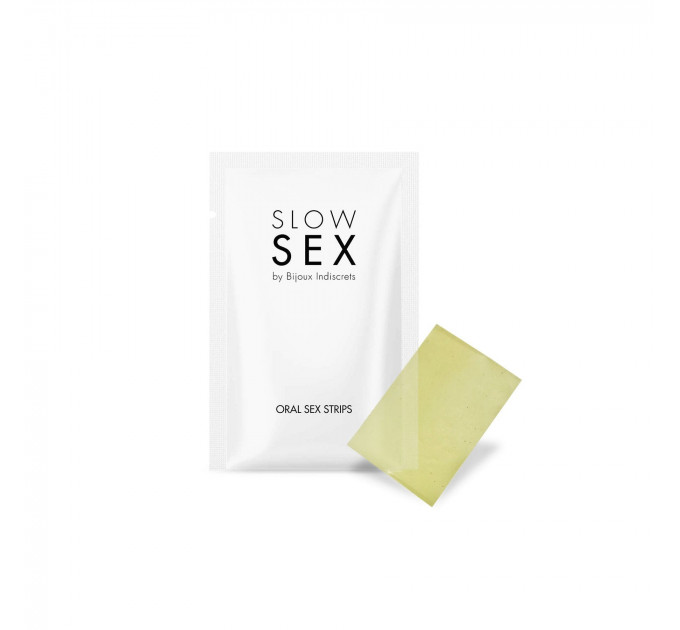 Мятные полоски для орального секса Bijoux Indiscrets Oral sex strips - SLOW SEX, 7 шт
