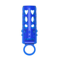Насадка на пеніс із вібрацією CHISA Double Enhancer Kit-Blue-GK Power