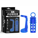Набор рельефных насадок на член Chisa GK Power Double Enhancer Kit с открытой головкой, синий
