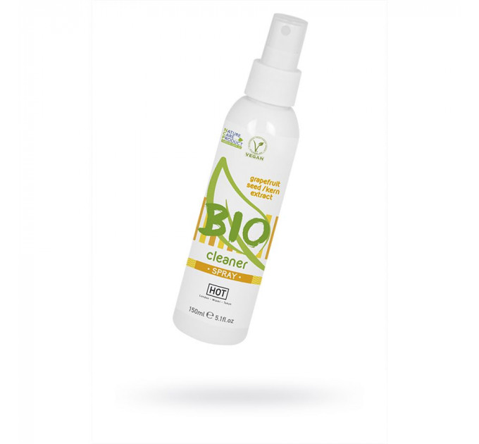 Дисплей із очисником для секс іграшок HOT BIO Cleaner Spray 150 мл (12 шт. у наборі)