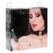 Ошейник с поводком черный Kinky Diva Collar Me с золотистой фурнитурой