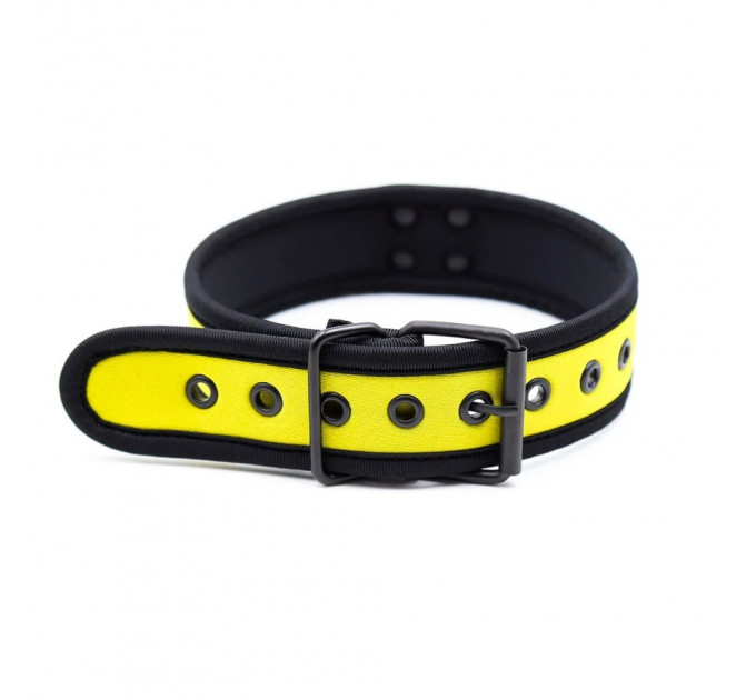 Ошейник из неопрена DS Fetish Collar neoprene yellow