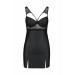 Пеньюар из экокожи LOONA CHEMISE black S/M - Passion